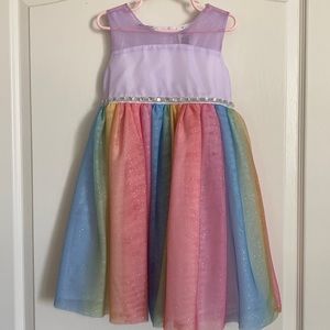Unicorn rainbow fun birthday celebration dress.